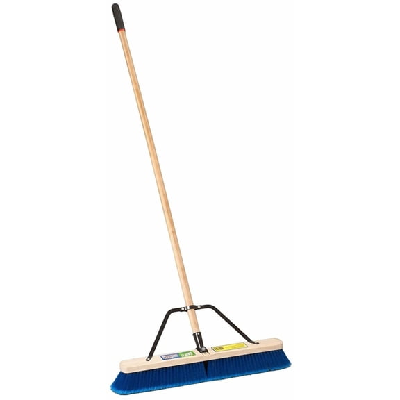 Harper 24In Assembled All-Purpose Dry Debris Push Broom With Steel Brace