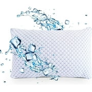 MUTLU HOME GOODS Rayon Derived from Bamboo Pillow for Sleeping, Hypoallergenic, Adjustable Memory Foam Bed Pillows, Removable Cover, (Queen 1 Pack)