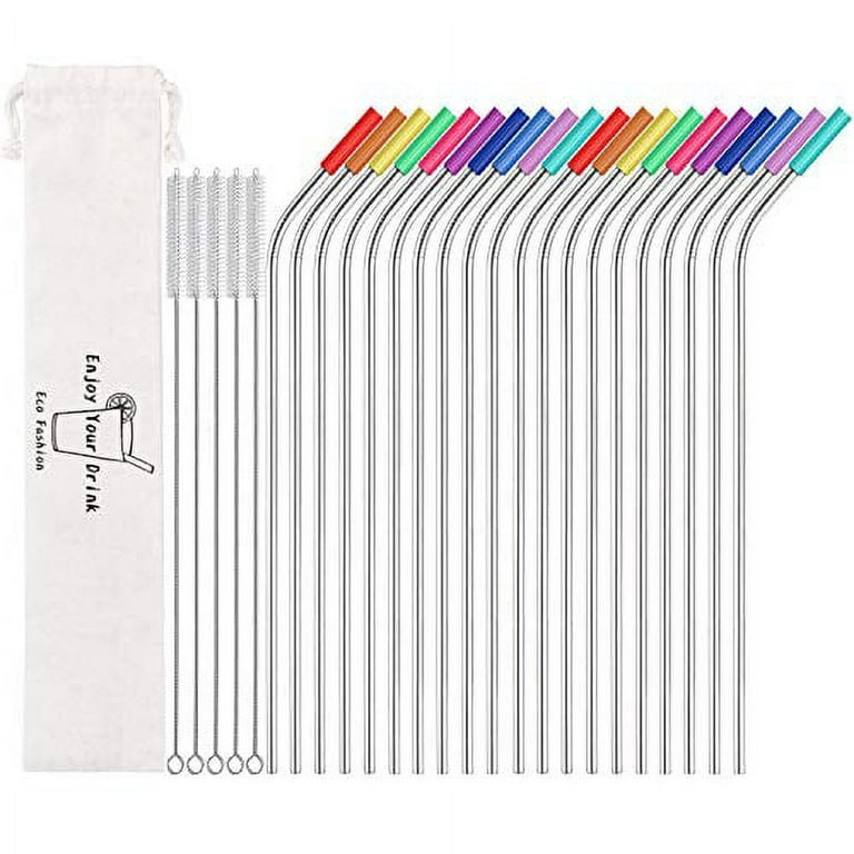 Reusable Straws with Cleaning Brush (5 pc set)
