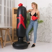 MUTOCAR Fitness Punching Bag Heavy Punching Bag Inflatable Punching Tower Bag Children Fitness Play Adults De-Stress Boxing Target Bag, Black