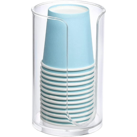 MUTOCAR Plastic Small Disposable Paper Cup Dispenser Storage Holder for Bathroom Vanity Countertop's Rinsing/Mouthwash Cups