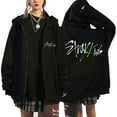 thumbnail image 1 of MUTOJIYO Women's Y2K Zip Up Hoodie Kpop Stray Kids Merch MANIAC Casual Cardigan Pullover Top Hooded Sweatshirt E-Girl 90s Streetwear Jacket Coat, 1 of 2