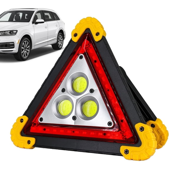 Warning Triangle Stand MUTRAIN Triangle LED Warning Light, Multicolor Plastic COB Flasher ...