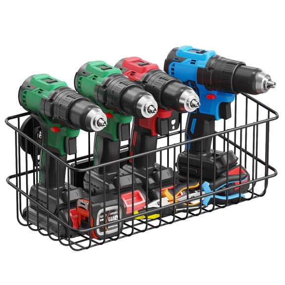 MUTUACTOR Heavy Duty Metal Wire Baskets,Magnetic Mount Hanging Wall Basket Storage,Extra Large Magnet Metal Wall Basket For Organizing Kitchen Laundry Closet Garage RV,Black,2PCS