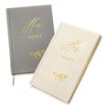 thumbnail image 1 of MUUJEE His and Her Vow Books (Set of 2) - Grey and Ivory Gold Foil Embossed Notebook Journal for Wedding Ceremony Vow Renewal - Wedding Gift Ideas, 1 of 9