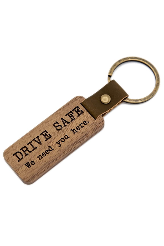 Keychain - Home Car Office Key Chain, New Driver Gift Ideas, Wedding Anniv Gift, Birthday or Father's Day Gift Husband Dad Son (Drive Safe 2)