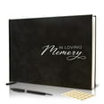 thumbnail image 1 of MUUJEE In Loving Memory Funeral Guestbook w/Pen & Box (Design 1) - Celebration of Life Wake Memorial Service Registry Book for Guest Signing, 120 lined Pages, Silver Embossed, Black Hardcover, 7"x9.5, 1 of 7
