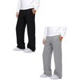 thumbnail image 1 of MUXiin 2 Pack Girls' Sweatpants Kids Straight Leg Casual Baggy Joggers Teen Loose Athletic Elastic Waist Pants with Pocket, 1 of 9