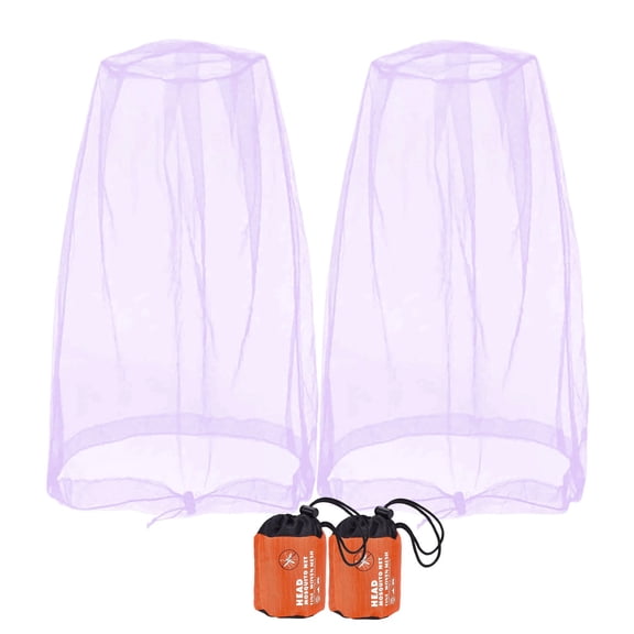 MUXiin 2 Pack Mosquitoes Hat Net Outdoor Face Neck Fly Netting Hoods from Bugs Fishing Mosquitoes Bees Hat Garden Supplies