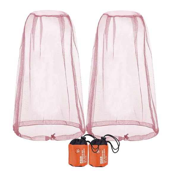 MUXiin 2 Pack Mosquitoes Hat Net Outdoor Face Neck Fly Netting Hoods from Bugs Fishing Mosquitoes Bees Hat Garden Supplies