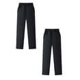 thumbnail image 1 of MUXiin 2 Pack Relaxed Fit Stretch School Uniform Pant Chino Pants for Toddler to Youth Boys and Girls,7-8 Years,Black 2PCS, 1 of 5