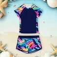 thumbnail image 1 of MUXiin 4t Girls Swimsuit Two Piece Animal Print Two-Piece Swimsuit Upf 50+ Sun Protection Durability Pool Party Swimsuit Lightweight Little Girl Swimwear Sets, 1 of 4