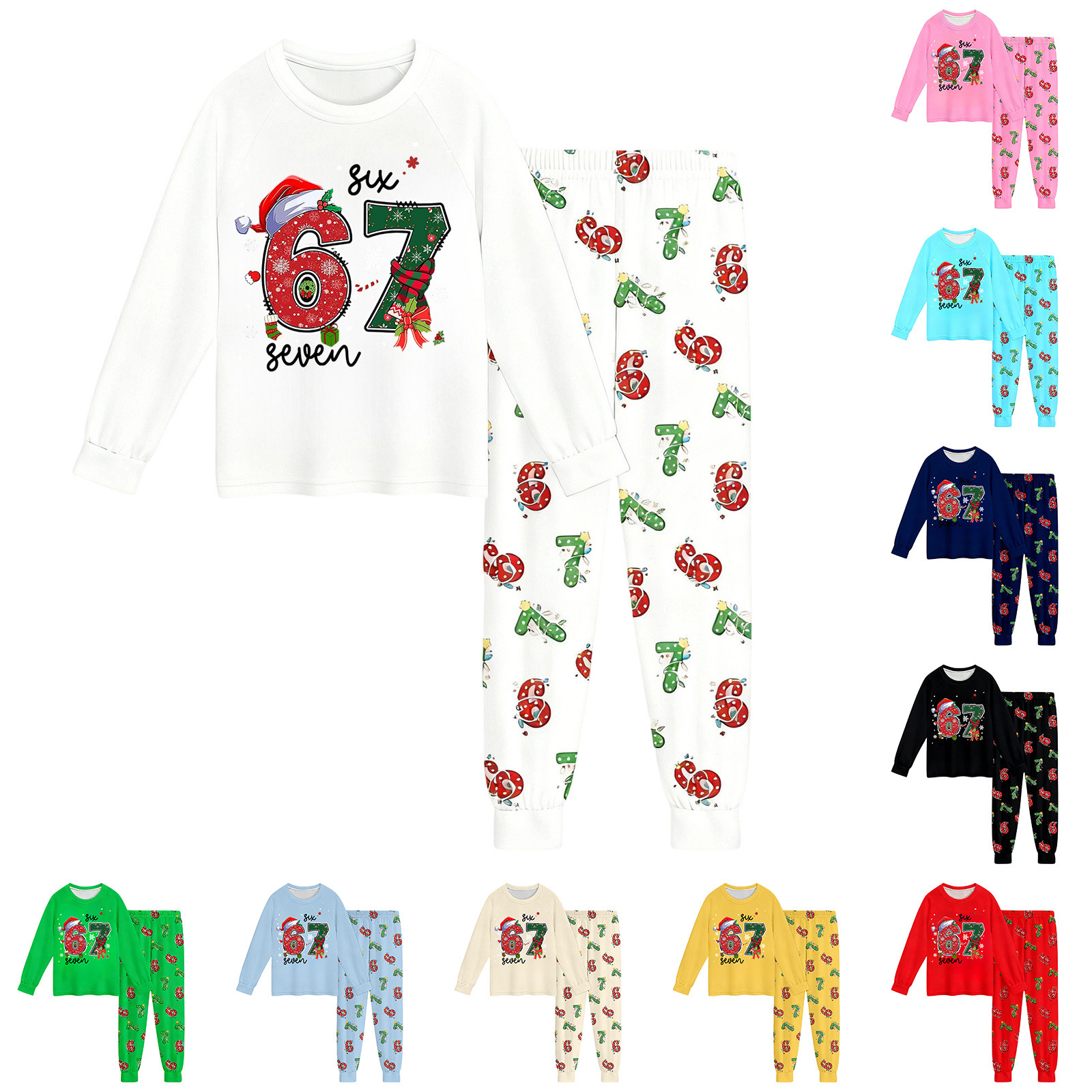 MUXiin 67 P𝙖𝙟𝙖𝙢𝙖s Ice Cream 67 Meme P𝙖𝙟𝙖𝙢𝙖s Novelty Six Seven Design ...
