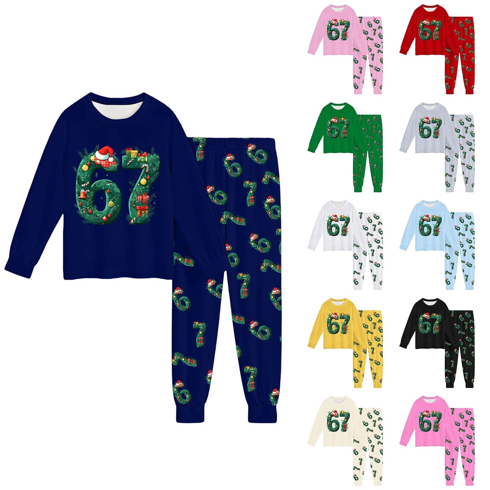 MUXiin 67 P𝙖𝙟𝙖𝙢𝙖s Kids Ice Cream Drip 6 7 Meme P𝙖𝙟𝙖𝙢𝙖s Novelty and ...