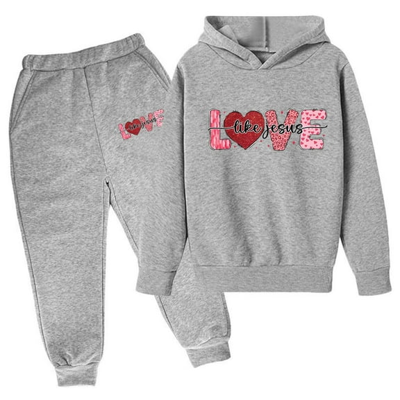 MUXiin Autumn And Winter Children's Hoodie Pullover Set Popular Printed Hoodie Set On Underwear Casual Cute Printed Long Sleeve Back To School Fashion