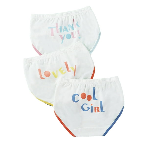 MUXiin Toddler 3 Packs Potty Training Underwear Absorbent Vehicle Training Pants for Toddler Boys Pee Pants 2T-9T Underwear Girls Potty Training,White,130(5-6 Years)