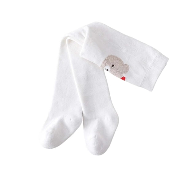 MUXiin Baby Girls Tights Winter Lined Leggings Girls Knit Thick Warm Full Length Tights Basic Solid Color Comfy Outfits,Silver,1-2 Years