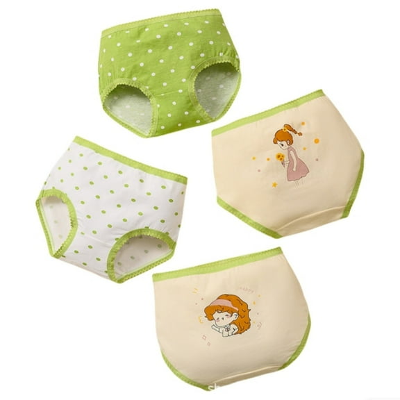 MUXiin Baby Potty Training Underwear 4 Packs Absorbent Toddler Training Pants for Boys and Girls Organic Cotton Pee Pants 2T-9T Training Underwear Girls