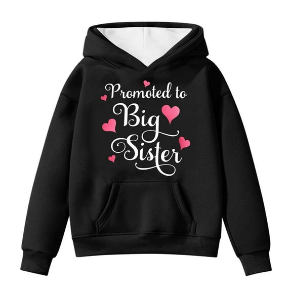 MUXiin Big Sister Matching Outfit Toddler Girl Embroidery Sweatshirt Tops Kids Pullovers Shirt Fall Clothes