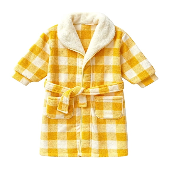 MUXiin Boys Robe, Toddler Hooded Soft Fuzzy Robes Bathrobe Kids Flannel Pajamas Sleepwear Spa Plush Robe for Boys Girls
