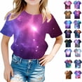 thumbnail image 1 of MUXiin Boys Girls 3D Graphic Shirts Cool Crewneck T-Shirt Unisex Short Sleeve Top Tees 6-16 Years,E 6-7 Years, 1 of 4