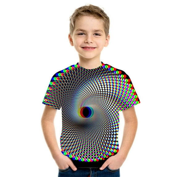 MUXiin Boys Girls 3D Graphic Shirts Cool Crewneck T-Shirt Unisex Short Sleeve Top Tees 6-16 Years