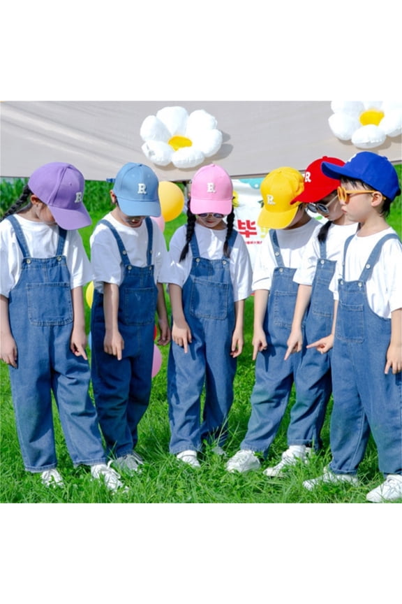 Boys Girls Denim Overalls Size 4-16, Kids' Blue Jean Bib Overall with Adjustable Straps, Youth Classic Washed Overalls,Sky Blue,12-13 Years