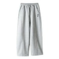 thumbnail image 1 of MUXiin Boys' Open Bottom -Lined Sweatpants with Pockets High Waisted Kids Athletic Pants for Yoga Running 5-15 Years, 1 of 9