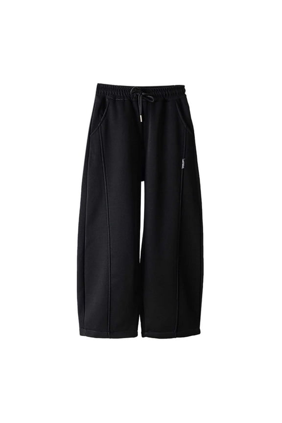 Boys' Open Bottom -Lined Sweatpants with Pockets High Waisted Kids Athletic Pants for Yoga Running 5-15 Years
