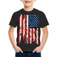 thumbnail image 1 of MUXiin Boys Patriotic Shirts American Flag T-Shirt 4th of July Short Sleeve USA Memorial Day Tee Tops,Black 8-9 Years, 1 of 3