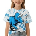 thumbnail image 1 of MUXiin Boys Shirts Size 10-12 Crew Neck Dinosaur Prints Short Sleeve T-Shirt Fashion Cool Active Back To School Tops for Boys, 1 of 6