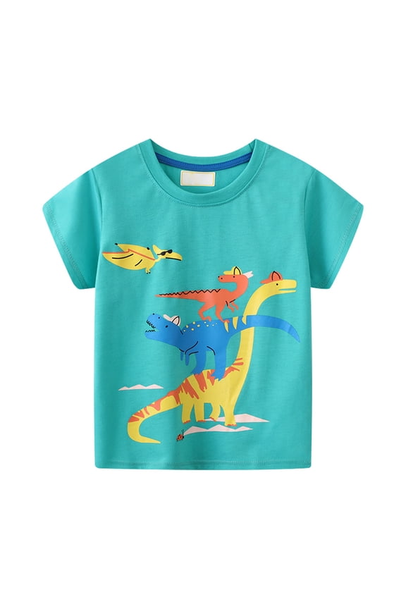 Boys T Shirts Size 6 Dinosaur Graphic Cute Funny Short Sleeve T Shirt Top Cute Back To School Shirt Toddler Baby Boy Clothes