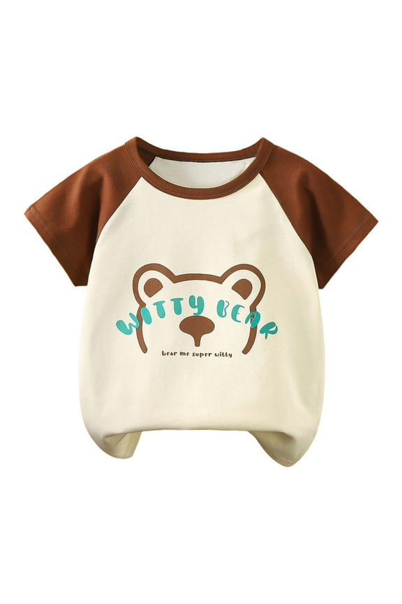Boys Tee Shirts Size 10-12 Graphic T-Shirts Cute Funny Short Sleeve T Shirts Cute Pullover Tops Cute Baby Boy Clothes