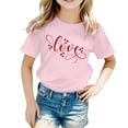 thumbnail image 1 of MUXiin Boys Valentine Shirt Girls Casual Short Sleeve Tee With All Over Print Round Neck Top for Everyday Play And School Comfortable Soft Fabric Kids Valentines Gifts, 1 of 4