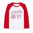 thumbnail image 1 of MUXiin Boys Valentines Day Shirt Children's Casual Solid Color Round Neck Long Sleeved Top T Shirt Girls Valentines Gifts, 1 of 2