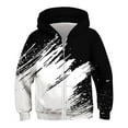 thumbnail image 1 of MUXiin Boys Zip Up Hoodies Kids 3D Football Graphic Hoody Sweatshirt Zipper Pullover with Pockets, 1 of 2