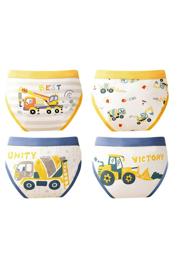 Boys' and Toddler Boxer Cotton Briefs,Comfort Breathable Underwear,Tag Free Underwear Sizes for 2T to 11 Years Old