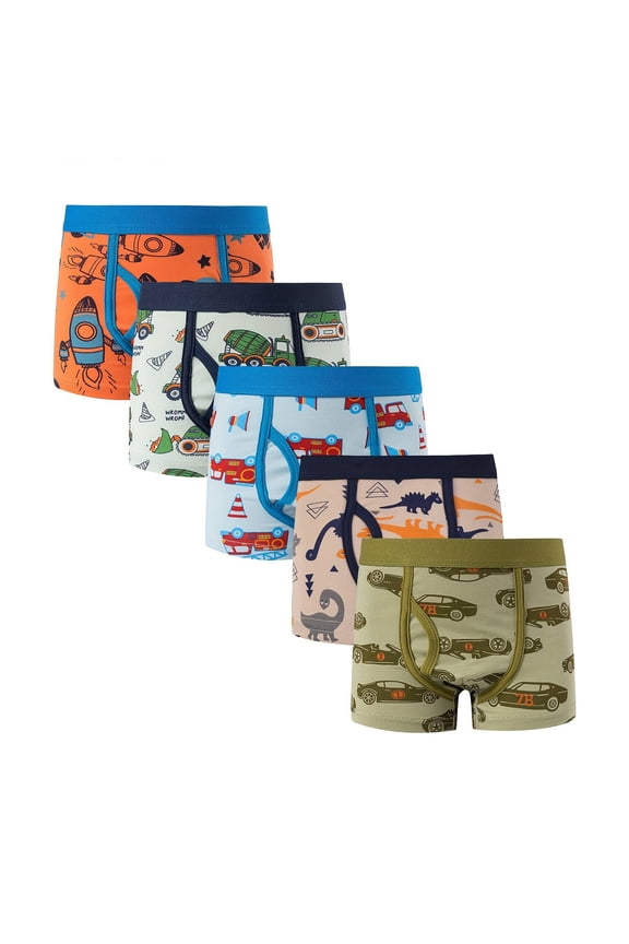 Boys' and Toddler Boxer Cotton Briefs,Comfort Breathable Underwear,Tag Free Underwear Sizes for 2T to 11 Years