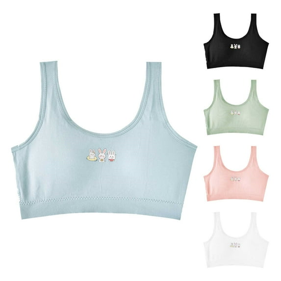 MUXiin Bras for Girls 10-12 With Padding High Support Girls Sports Bra with Racerback Design Soft Elastic Waistband and Breathable Fabric for Youth Stretchy Camisole With Built-In Shelf Bra