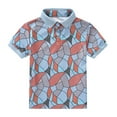 thumbnail image 1 of MUXiin Button Down Shirts for Boys Classic Button Cartoon Print Short Sleeve Short Sleeve Gentleman Tops Loose Kids Child Beach Outdoor Party, 1 of 6