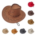 thumbnail image 1 of MUXiin Cowboy Hats for Kids Western Cowboy Hat for Kids Sun Wide Brim Summer Outdoor Beach Sun Hat for Boys And Girls, 1 of 5