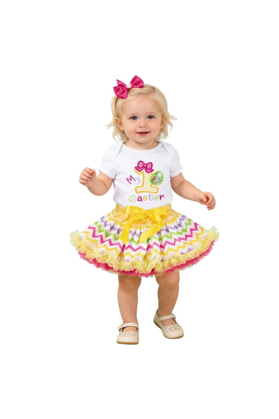 Easter Outfit Baby Girl My First Easter Outfit Baby Girl Turkey Romper Bodysuit+Ruffle Tutu Shorts Bloomer 1st Easter Clothes