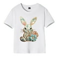 thumbnail image 1 of MUXiin Easter Shirts for Toddler Girls Bunny Eggs Short Sleeve T-Shirt Loose Soft Happy Easter Tee Shirt Girls' Tops, Tees & Blouses Easter Gifts for Kids(Sky Blue,5-6 Years), 1 of 4