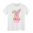 thumbnail image 1 of MUXiin Easter Shirts for Toddler Girls Rabbit Tops Egg Short Sleeve T-Shirt Comfortable Easter's Day Vacation Tops Summer Clothes for Girls Easter Gifts for Kids(White,4-5 Years), 1 of 4