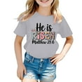 thumbnail image 1 of MUXiin Easter T Shirts for Kids Girls 3d Prints Short Sleeve T Shirt Top Fashion Casual Easter's Day Summer Tops Summer Clothes for Girls Easter Gifts for Girls(Grey,3-4 Years), 1 of 5