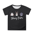 thumbnail image 1 of MUXiin Easter T Shirts for Toddler Girls Cartoon Rabbit Short Sleeve T-Shirt Casual Easter's Day Preppy Tops T Shirts for Boys and Girls Easter Gifts for Girls(Black,8-9 Years), 1 of 5