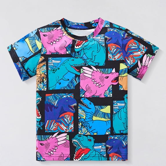 MUXiin Easter T Shirts for Toddler Girls Rabbit Print Short Sleeve T-Shirt Soft Easter's Day Blouse Tops Summer Clothes for Girls (Blue,2-3Y/90 )