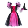 thumbnail image 1 of MUXiin Enchanting Witch Halloween For Girls Elegant Black Gown And Hat Fancy Tutu Dress Up Party Outfit Halloween Dresses Kids for 6, 1 of 6