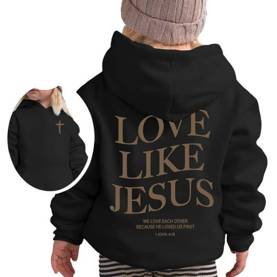 MUXiin Faith Over Fear Hoodie Little Kids , Girls Hoodies Size 10-12 ,Christian Jesus T Shirts for Kids Cotton Blend Sweatshirt Casual Tops