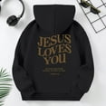 thumbnail image 1 of MUXiin Faith Over Fear Hoodie Faith Sweatshirt Jesus Loves You Hoodie Cotton Blend Sweatshirt Casual Tops, 1 of 8